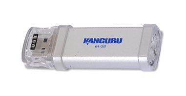 64GB Kanguru FlashBlu with lid on